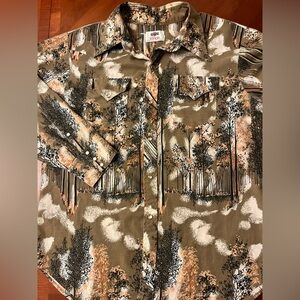 Vintage 70s GWG Cowboy Kings Pearl Snap Button-up Shirt Medium